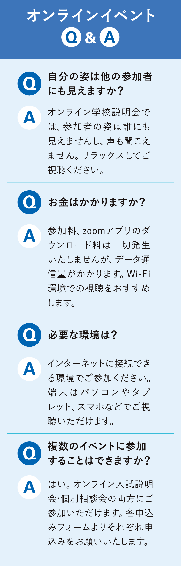 オンラインイベントQ＆A