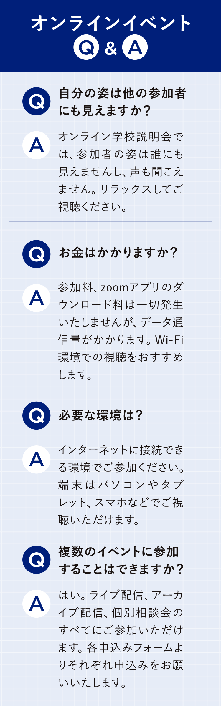オンラインイベントQ＆A