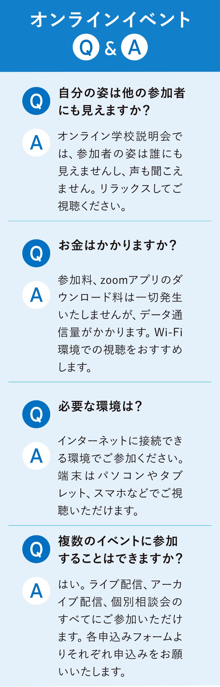 オンラインイベントQ＆A